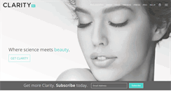 Desktop Screenshot of clarityclinicalskincare.com