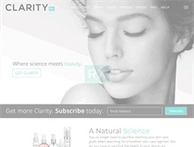 Tablet Screenshot of clarityclinicalskincare.com